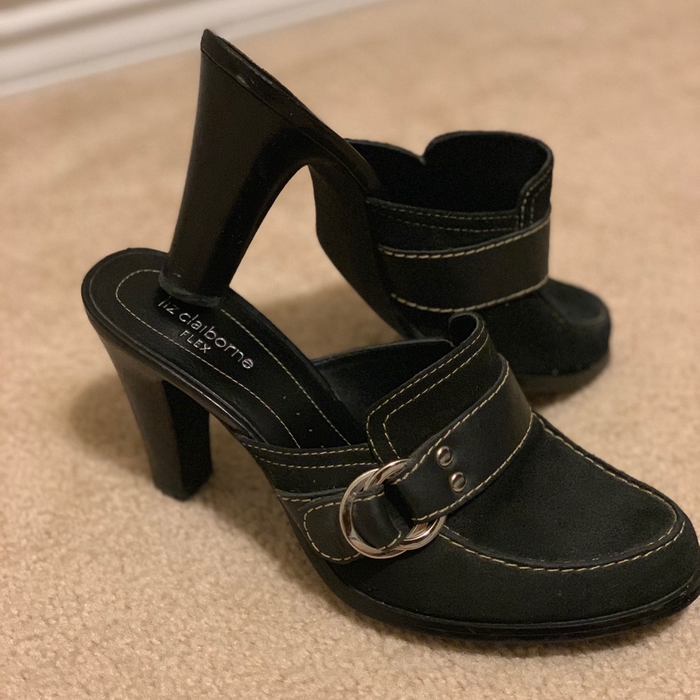 Liz Claiborne suede mules